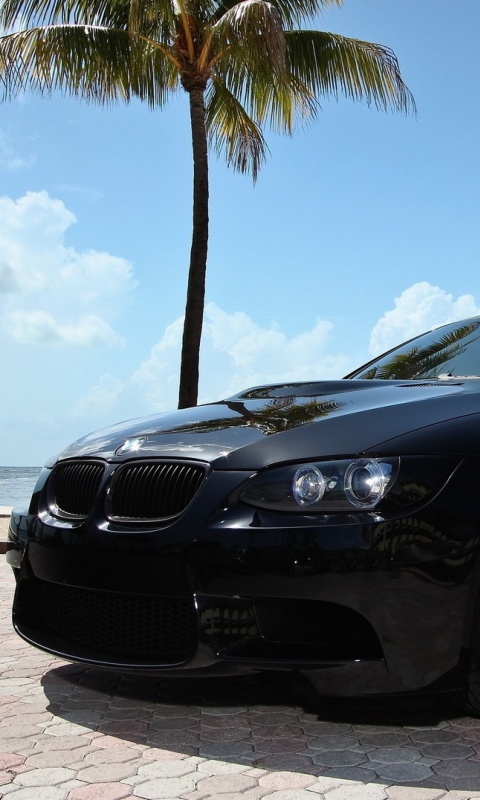 Fondo de pantalla BMW M3 E92 Black Edition 480x800