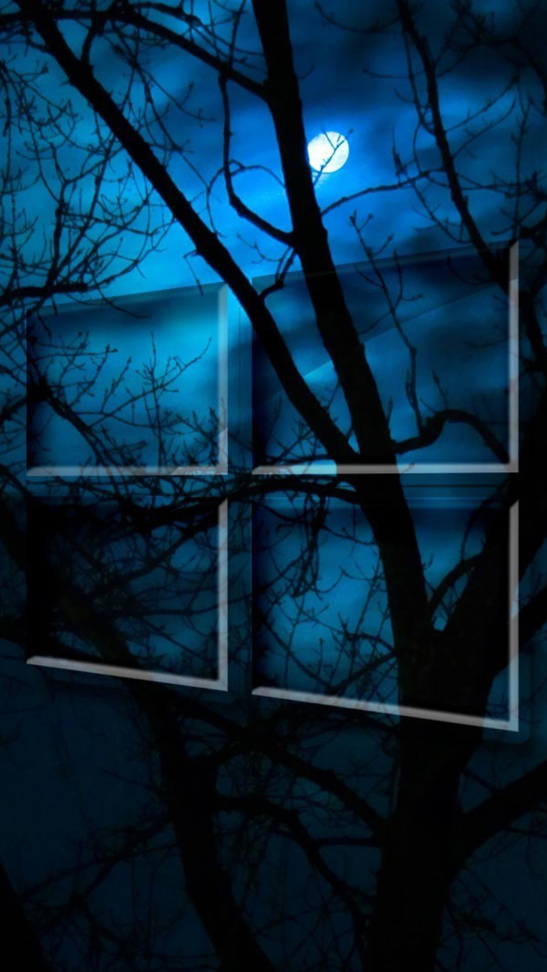Das Windows 10 HD Moon Night Wallpaper 1080x1920