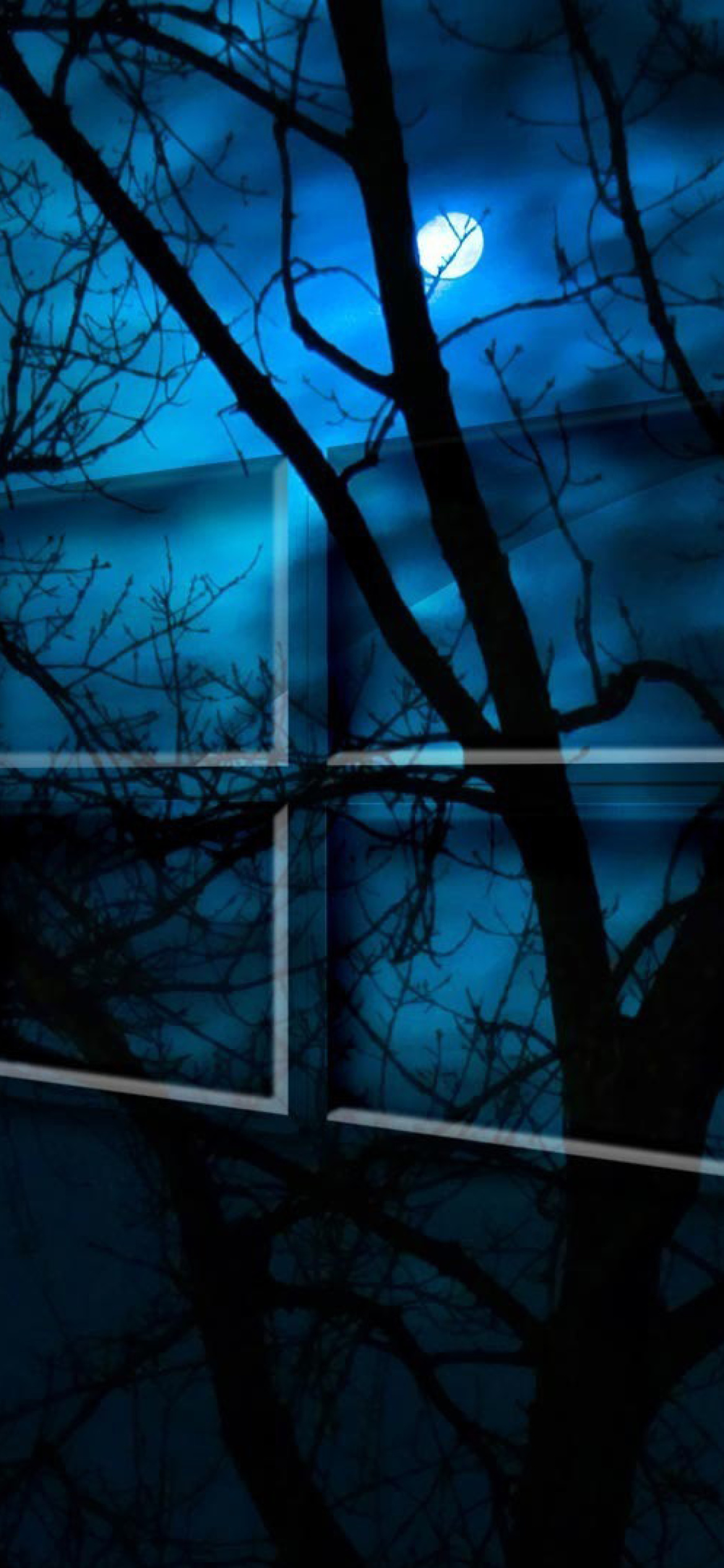 Das Windows 10 HD Moon Night Wallpaper 1170x2532