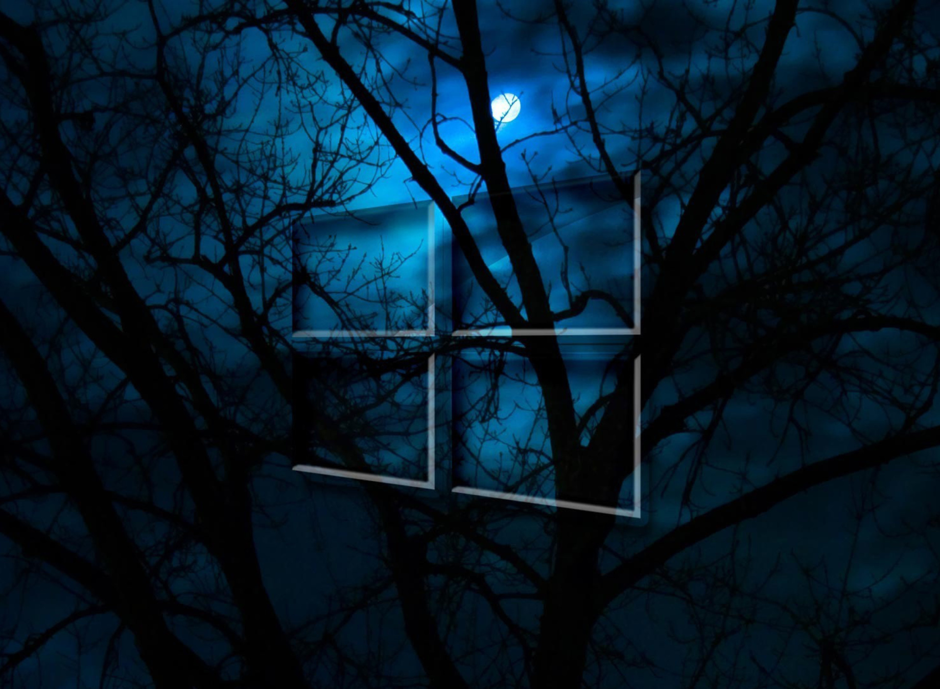 Обои Windows 10 HD Moon Night 1920x1408