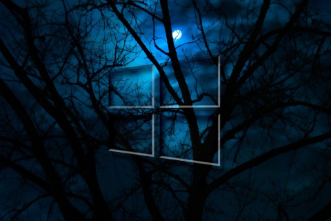 Windows 10 HD Moon Night wallpaper 480x320