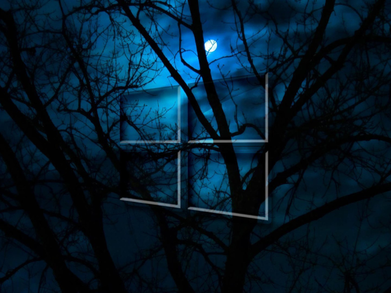 Screenshot №1 pro téma Windows 10 HD Moon Night 800x600