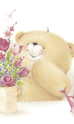 Das Forever Friends Teddy Bear Wallpaper 240x400