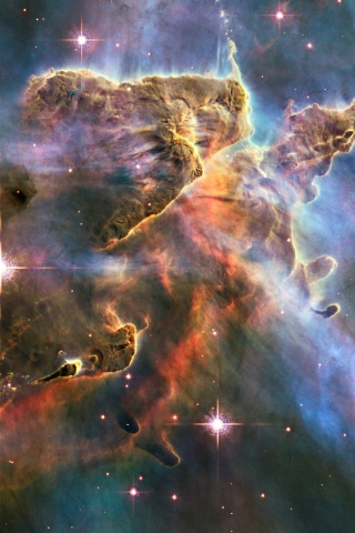 Rosette Nebula wallpaper 320x480