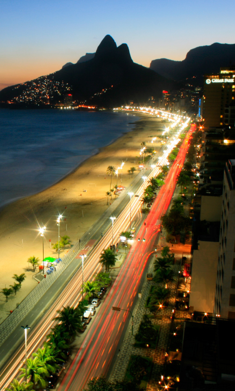 Обои Rio De Janeiro Beach 768x1280