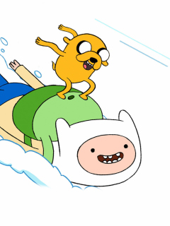 Обои Finn And Jake Adventure Time 240x320