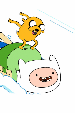 Обои Finn And Jake Adventure Time 320x480
