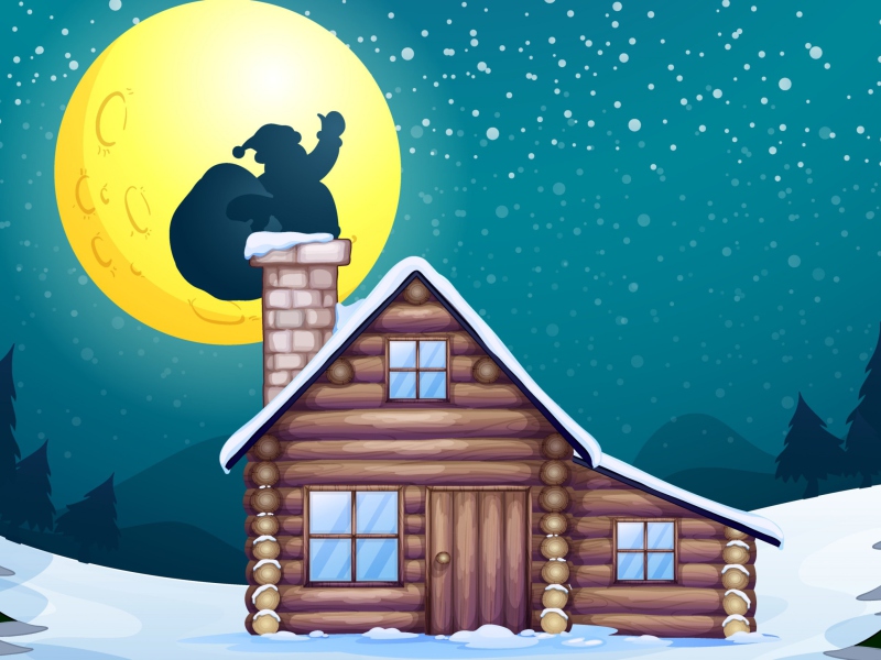 Das It's Santa's Night Wallpaper 800x600