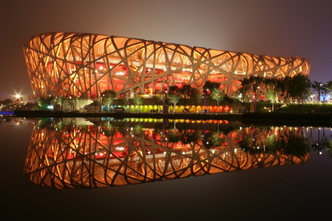 Das Beijing National Stadium Wallpaper 480x320