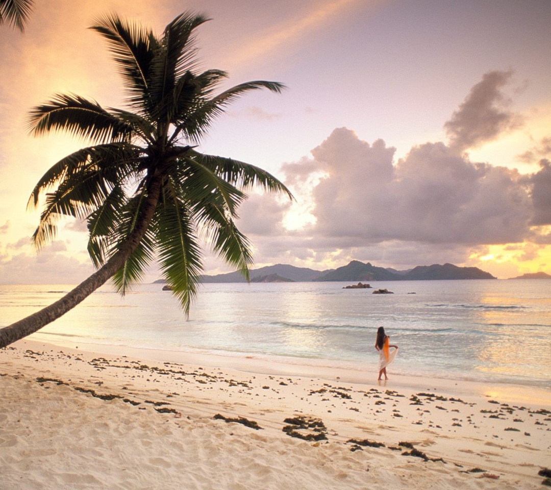 Das Seychelles Beach Wallpaper 1080x960