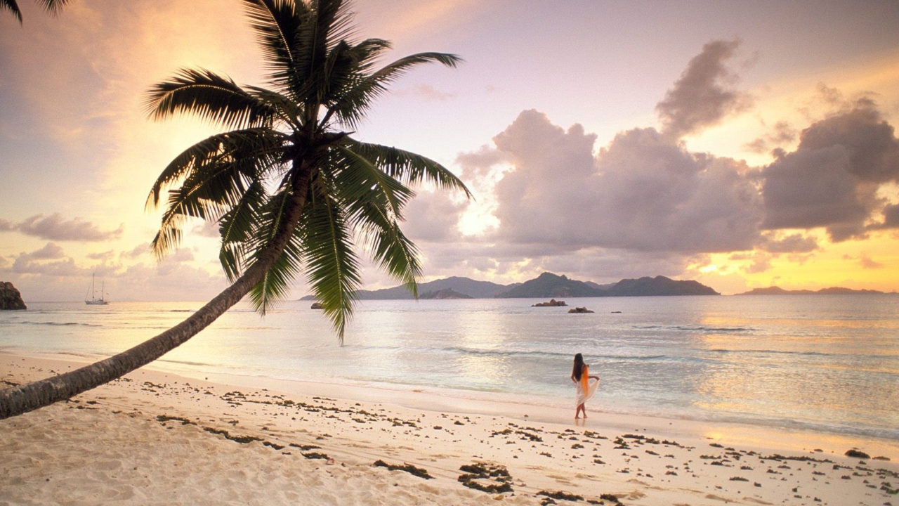Обои Seychelles Beach 1280x720