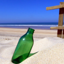 Sfondi Bottle Beach 128x128