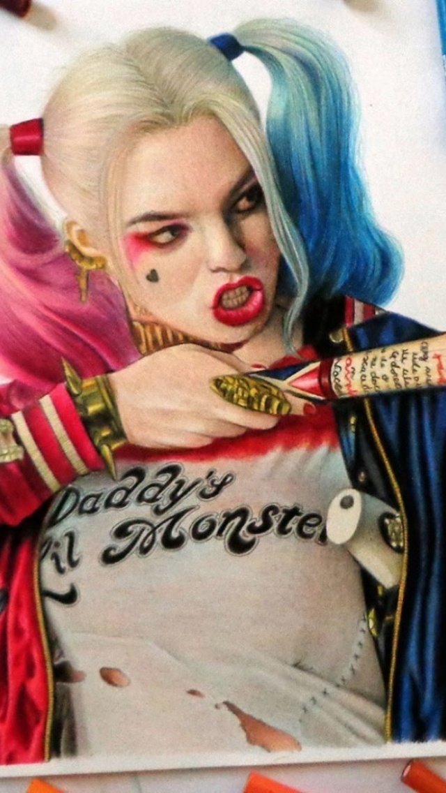 Das Margot Robbie in Suicide Squad Wallpaper 640x1136