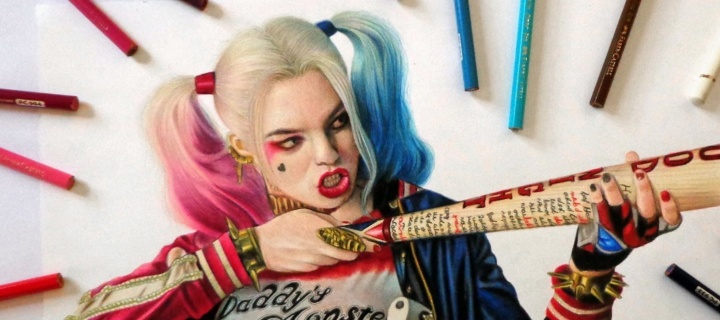 Margot Robbie in Suicide Squad wallpaper 720x320