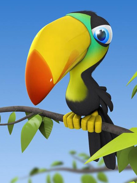 Sfondi Colorful Parrot 480x640