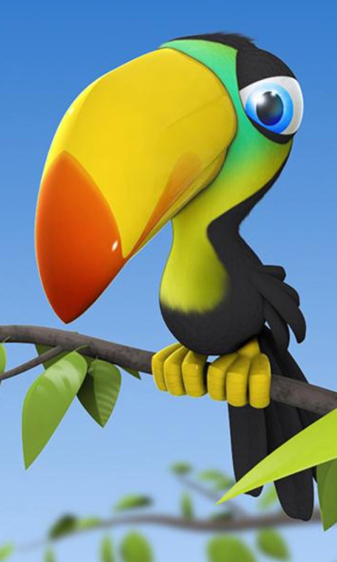 Fondo de pantalla Colorful Parrot 480x800