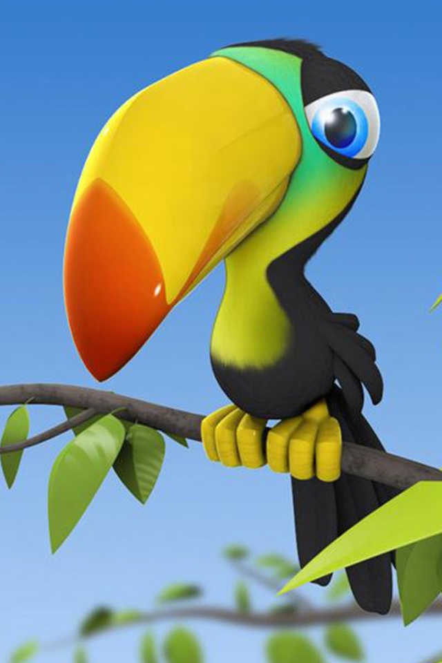 Colorful Parrot wallpaper 640x960