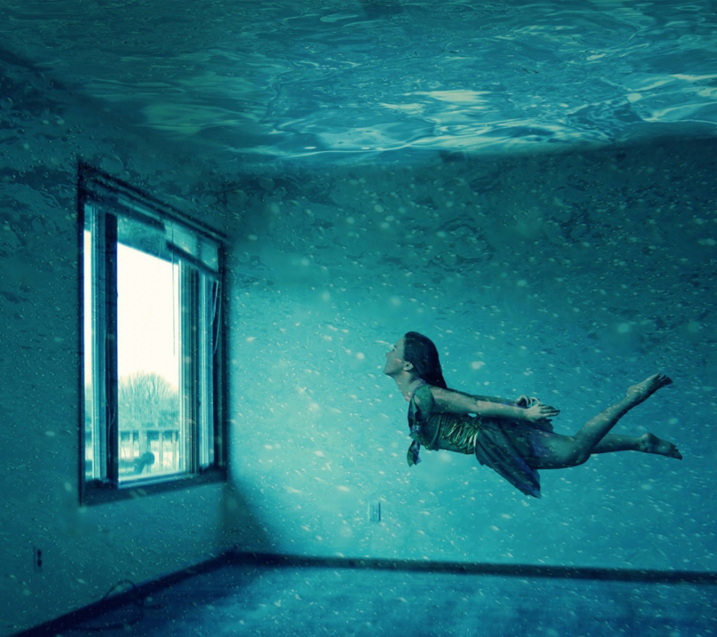 Das Underwater Room Wallpaper 1440x1280
