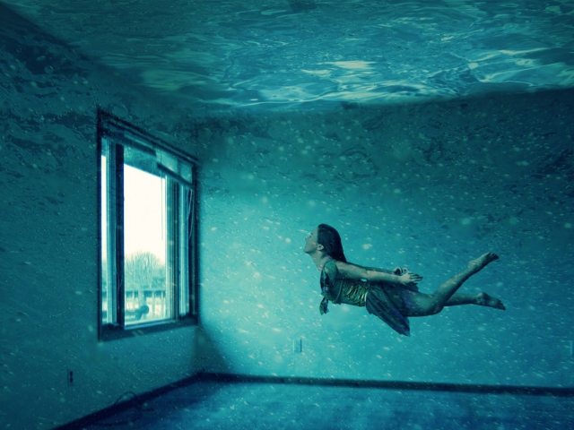 Das Underwater Room Wallpaper 640x480