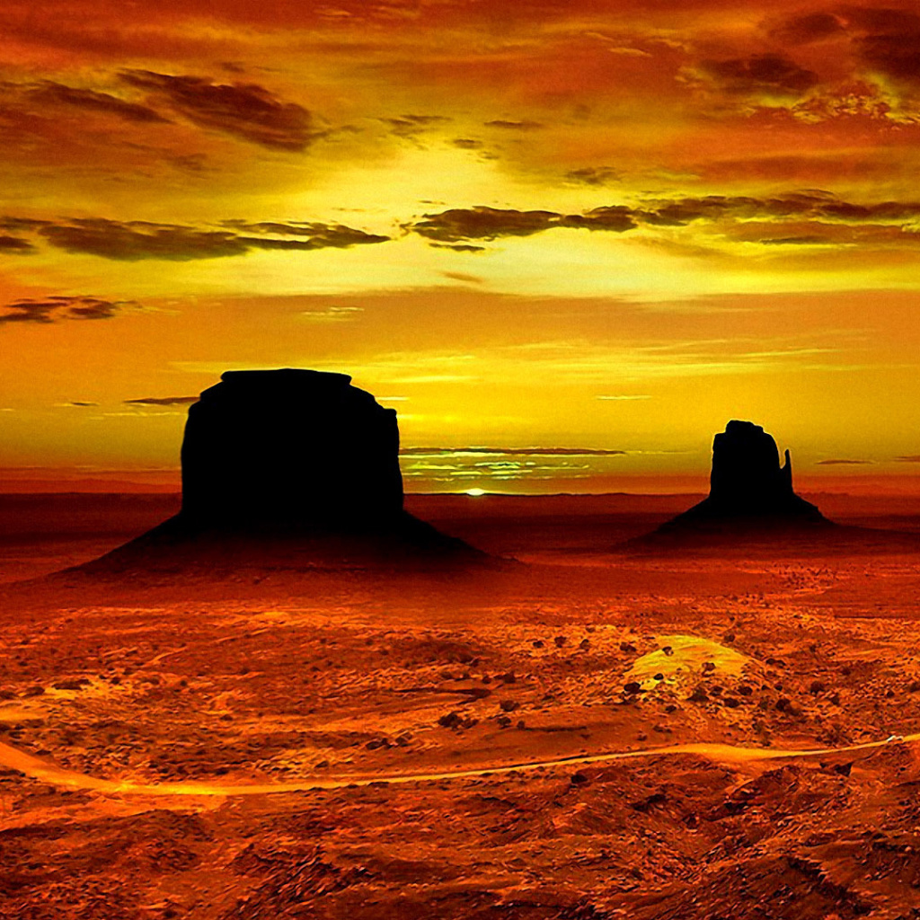 Sfondi Monument Valley Navajo Tribal Park in Arizona 1024x1024