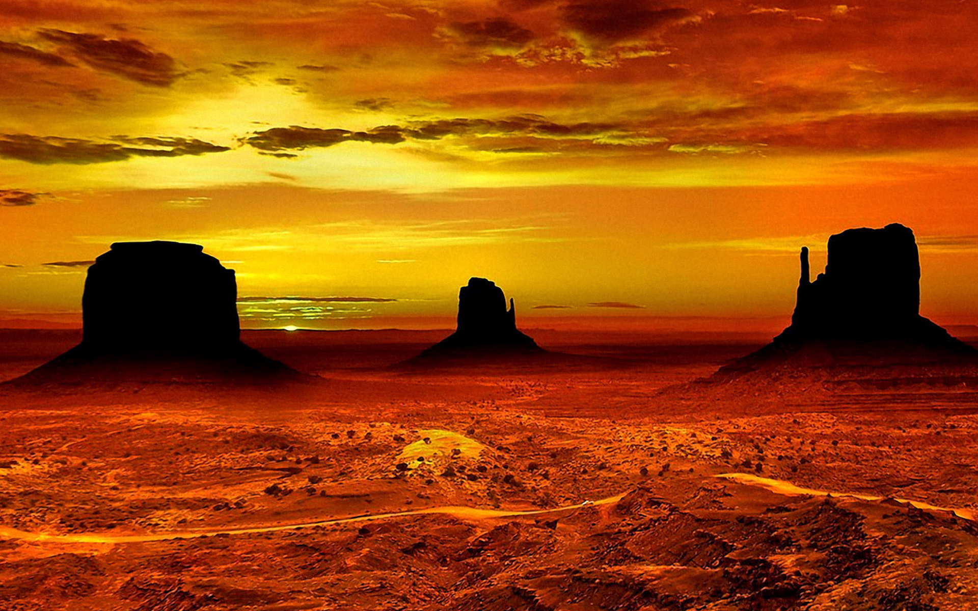 Screenshot №1 pro téma Monument Valley Navajo Tribal Park in Arizona 1920x1200