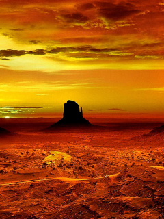 Monument Valley Navajo Tribal Park in Arizona wallpaper 240x320