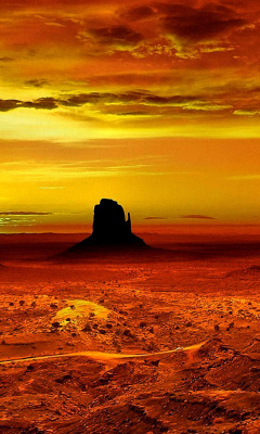 Monument Valley Navajo Tribal Park in Arizona wallpaper 240x400