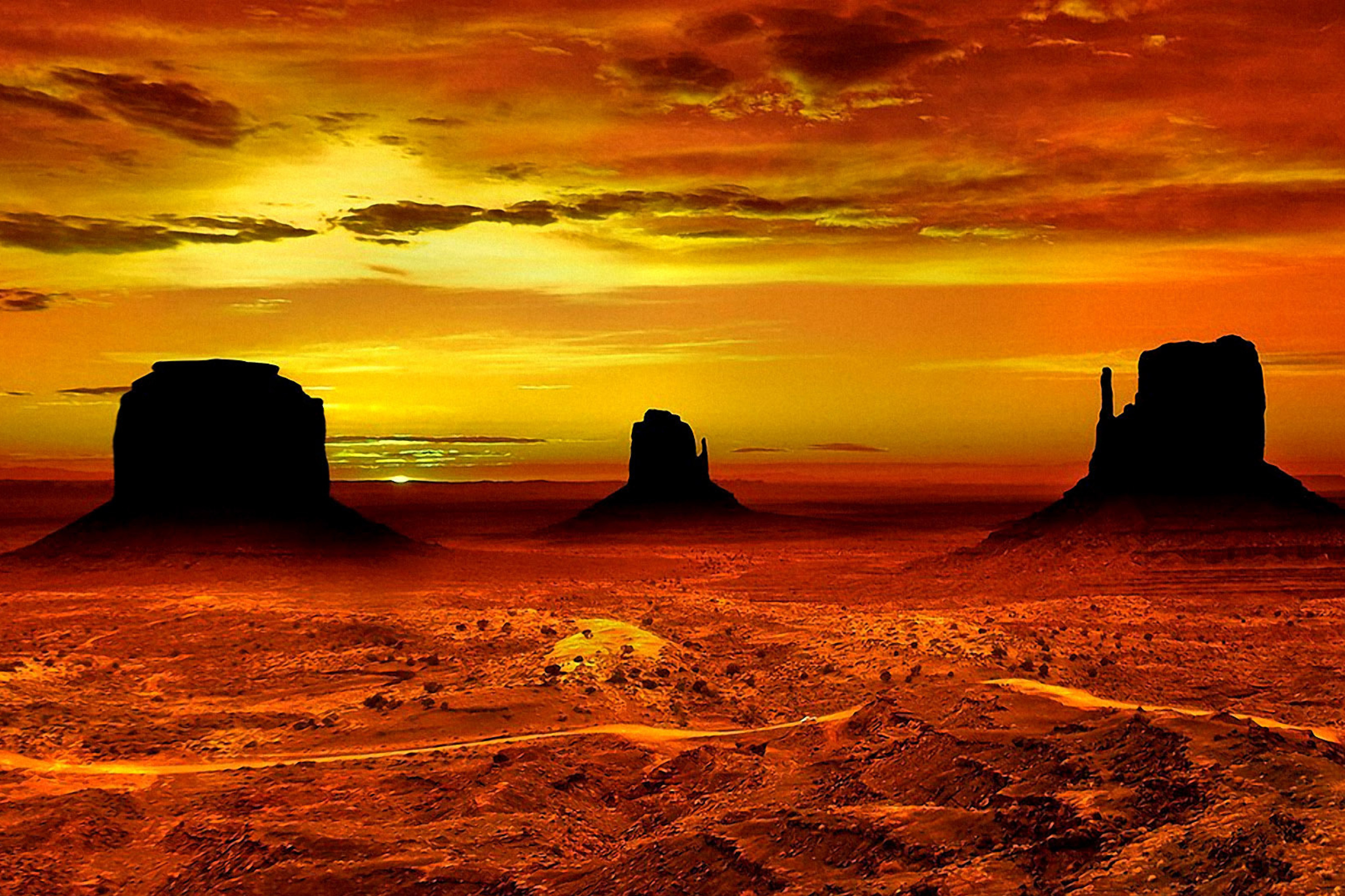 Navajo National Monument at Sunset, Arizona скачать