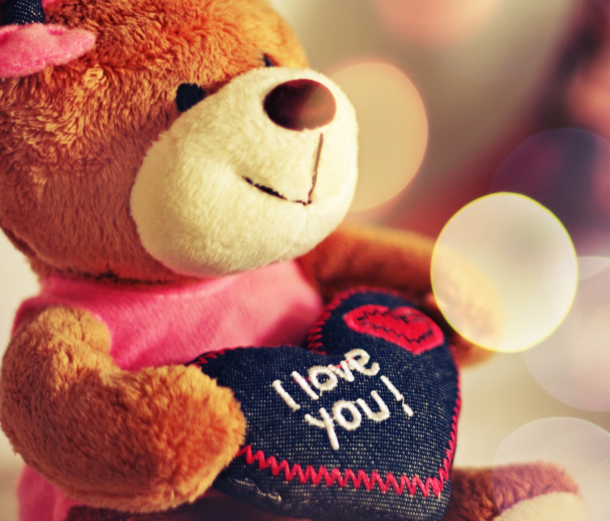 Sfondi I Love You Teddy Bear 1200x1024