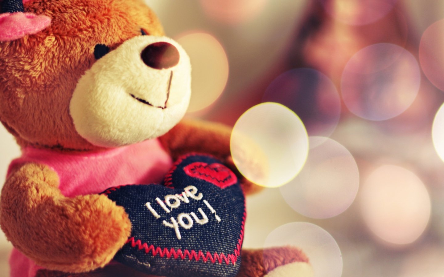 I Love You Teddy Bear wallpaper 1440x900
