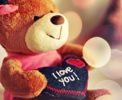 Screenshot №1 pro téma I Love You Teddy Bear 176x144