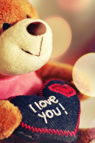 Screenshot №1 pro téma I Love You Teddy Bear 320x480