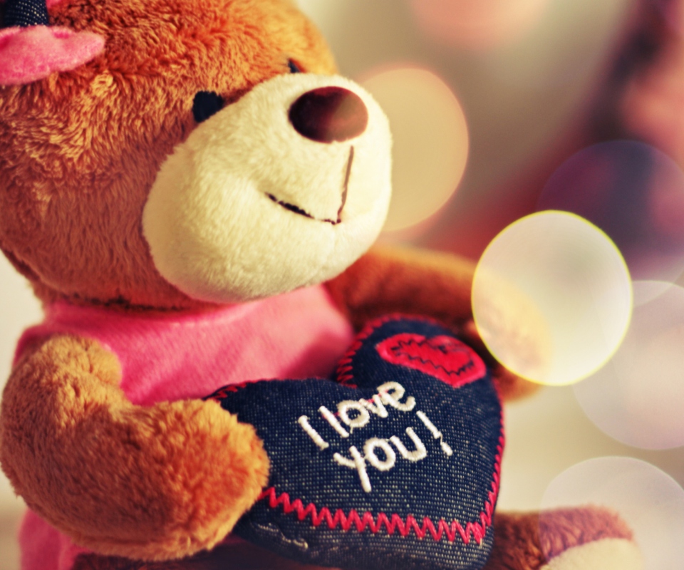 Sfondi I Love You Teddy Bear 960x800