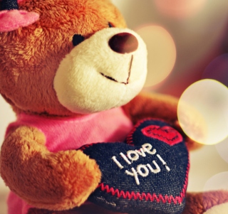 I Love You Teddy Bear sfondi gratuiti per iPad mini