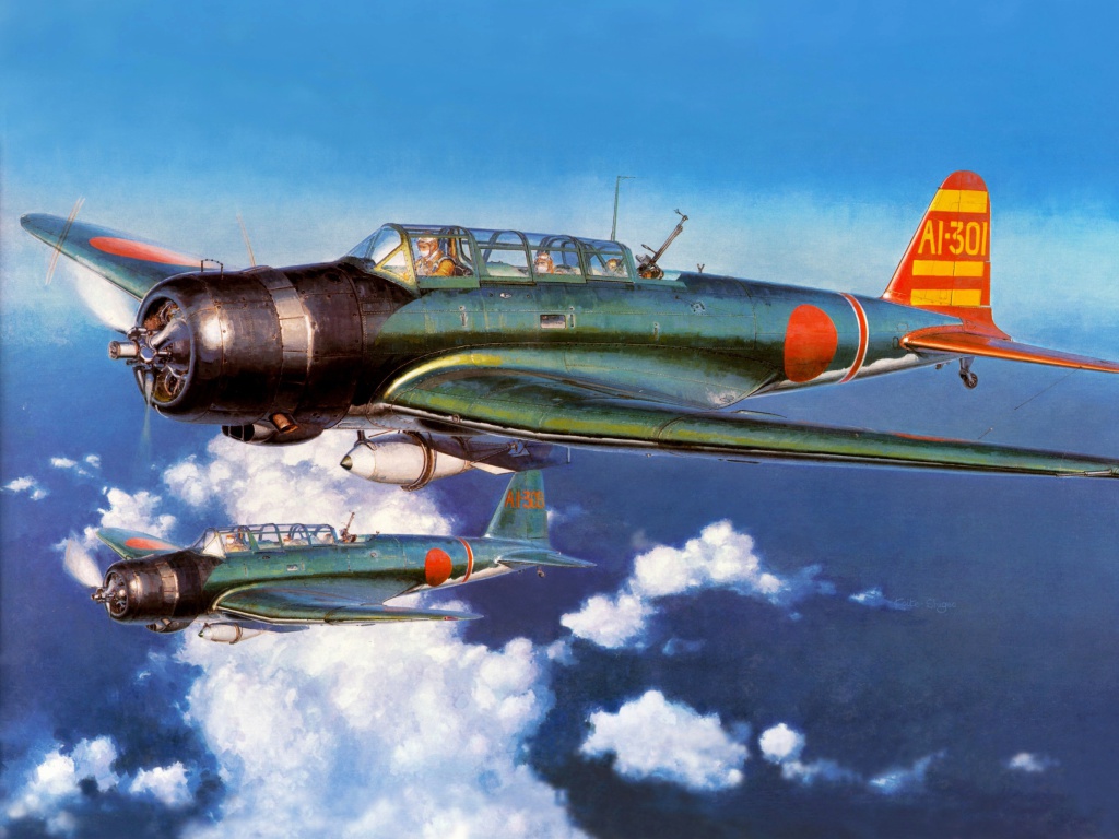 Das Nakajima B5N Airplane Wallpaper 1024x768