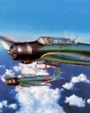 Das Nakajima B5N Airplane Wallpaper 128x160