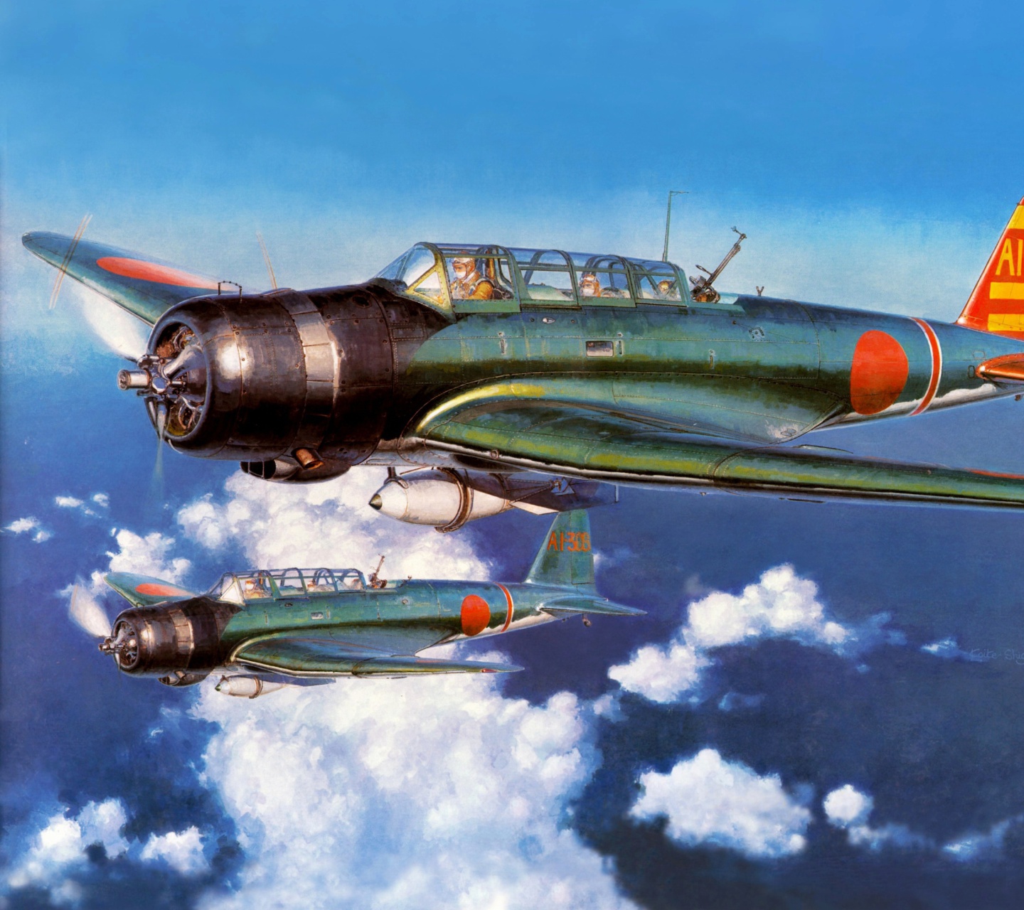 Das Nakajima B5N Airplane Wallpaper 1440x1280
