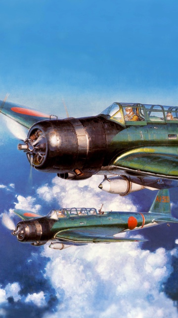 Das Nakajima B5N Airplane Wallpaper 360x640