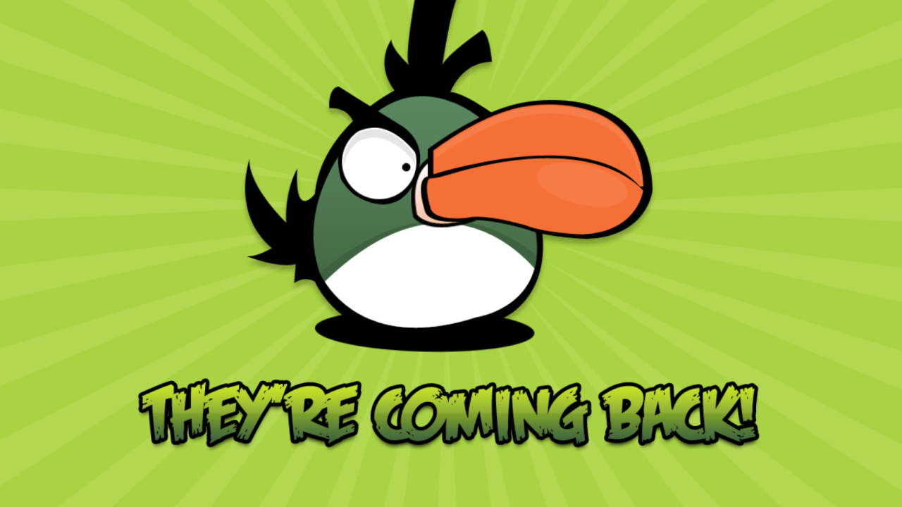 Angrybird Green wallpaper 1280x720