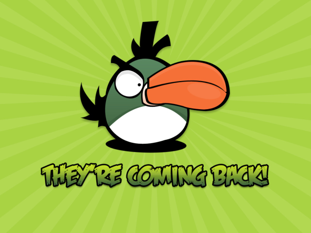 Fondo de pantalla Angrybird Green 640x480