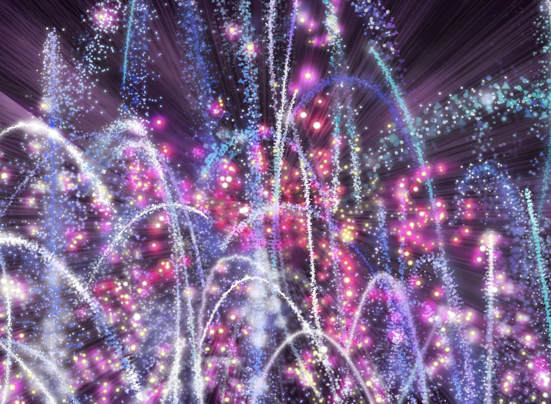 Das New Year 2014 Fireworks Wallpaper 1920x1408