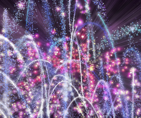 Das New Year 2014 Fireworks Wallpaper 480x400