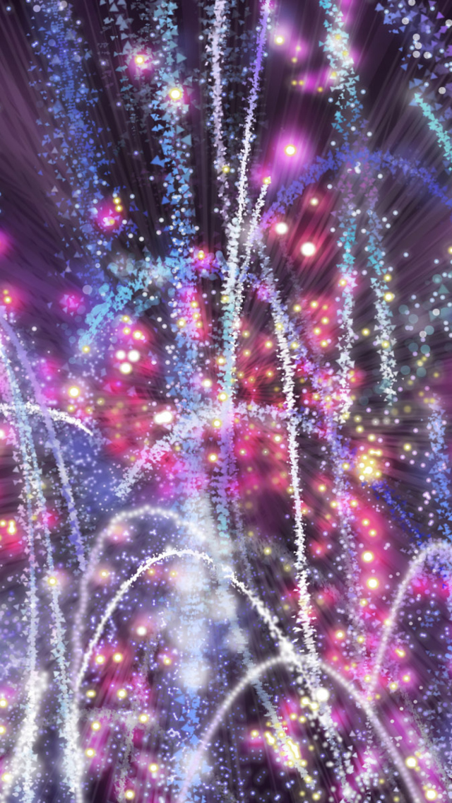 New Year 2014 Fireworks wallpaper 640x1136