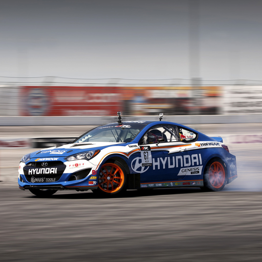 Sfondi Hyundai Genesis Coupe Race Cars 1024x1024