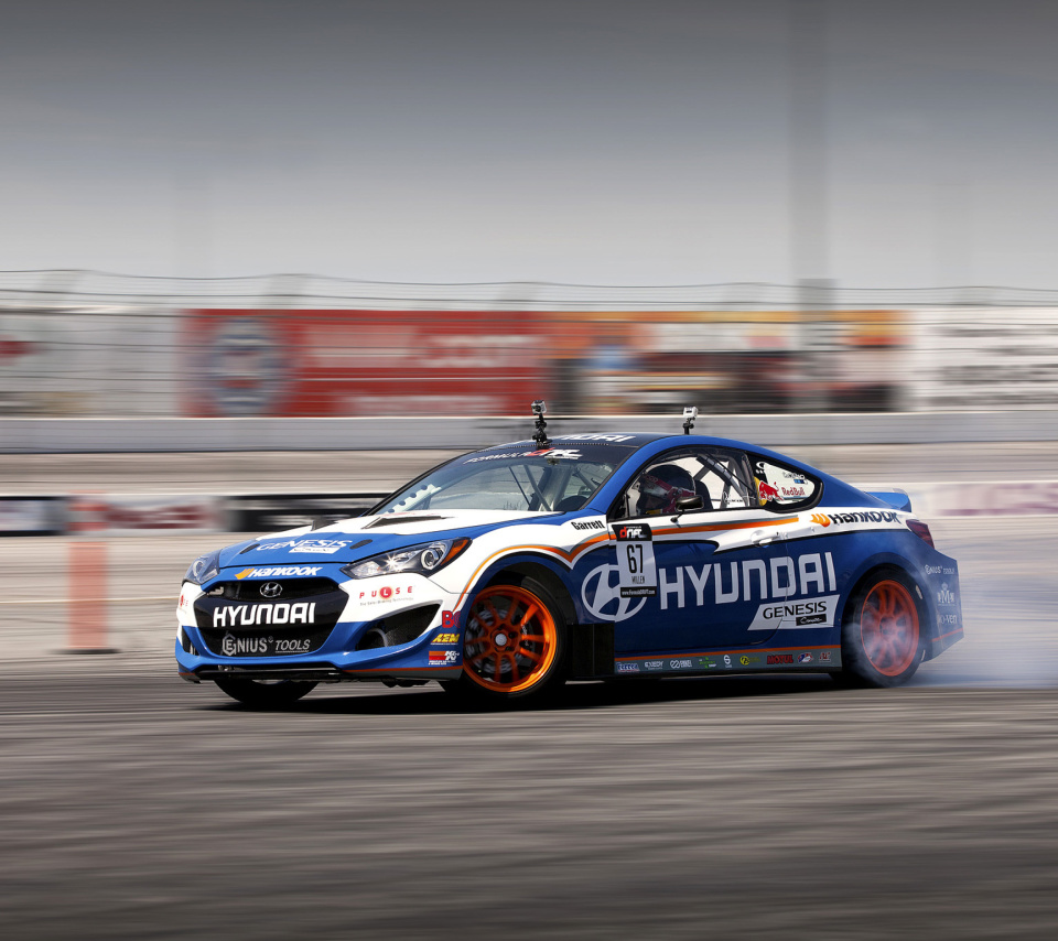 Das Hyundai Genesis Coupe Race Cars Wallpaper 960x854