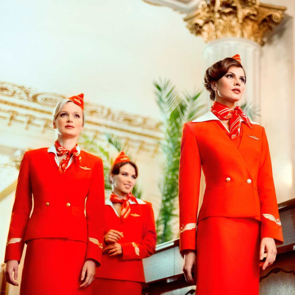 Обои Aeroflot Flight attendant 1024x1024