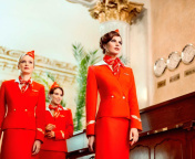 Aeroflot Flight attendant wallpaper 176x144