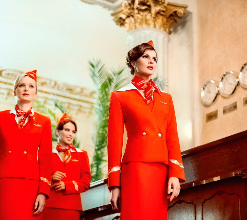 Aeroflot Flight attendant wallpaper 960x854