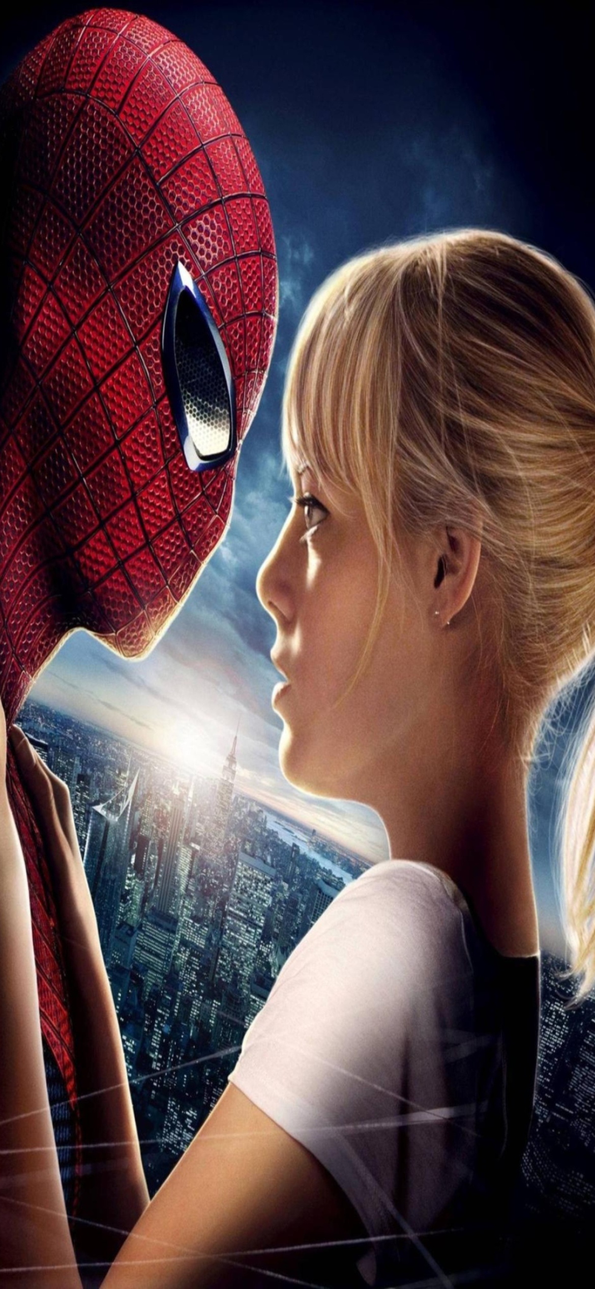 Das Amazing Spider Man And Emma Stone Wallpaper 1170x2532