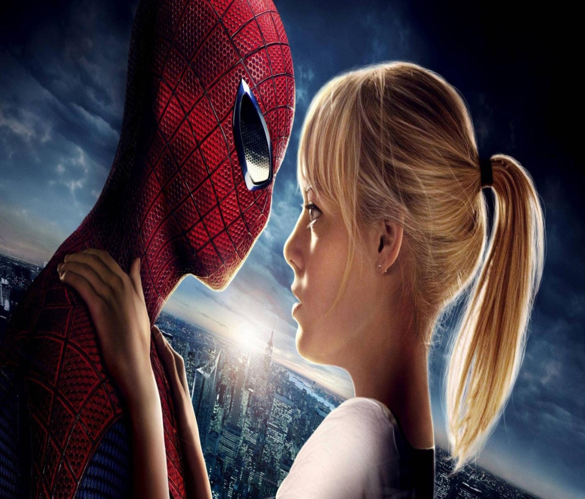 Fondo de pantalla Amazing Spider Man And Emma Stone 1200x1024